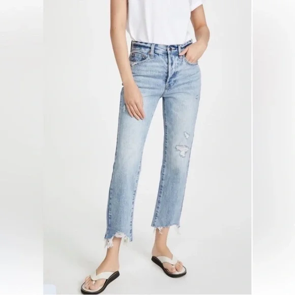 NWT Pistola Charlie Ripped Straight-Leg Jeans in Ruthless sz 31 - Picture 7 of 10